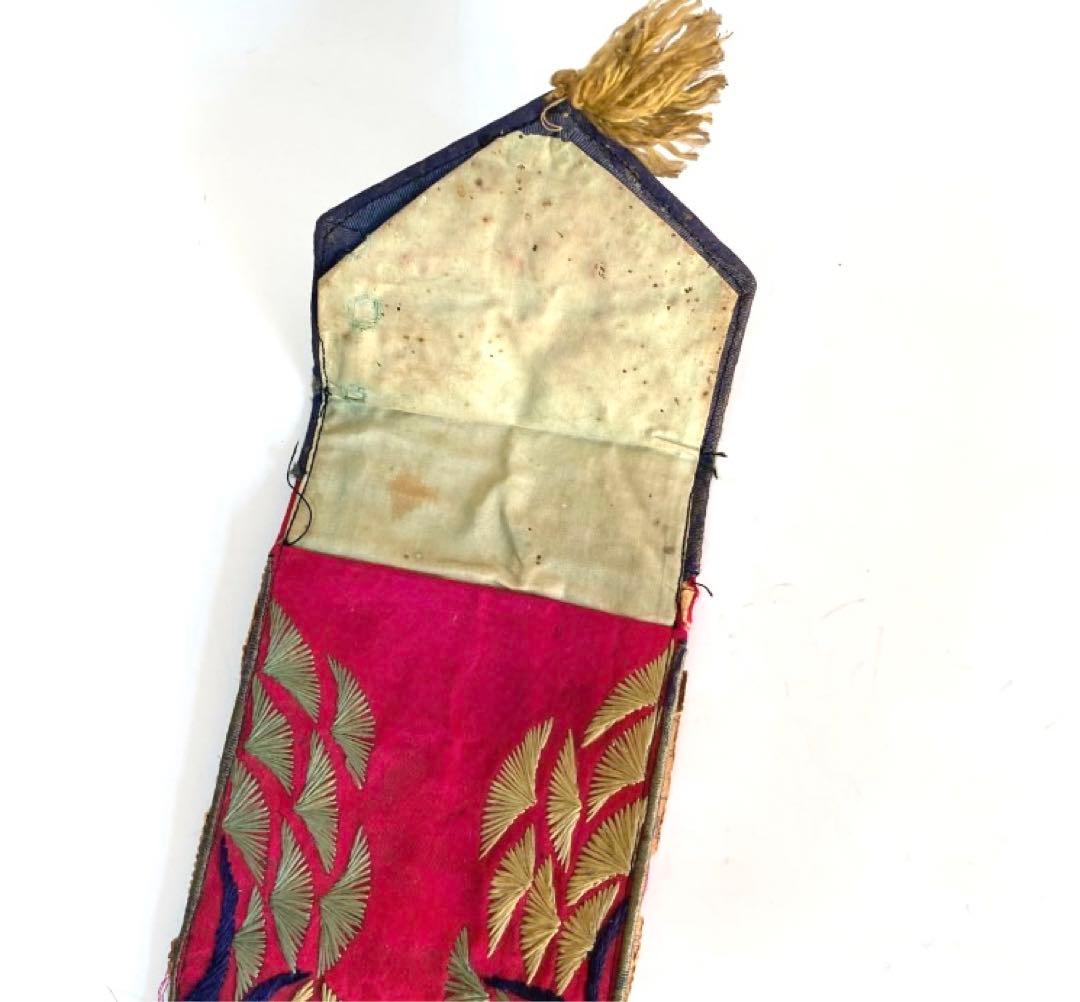 李朝　刺繍 鳥　韓国　古美術　朝鮮