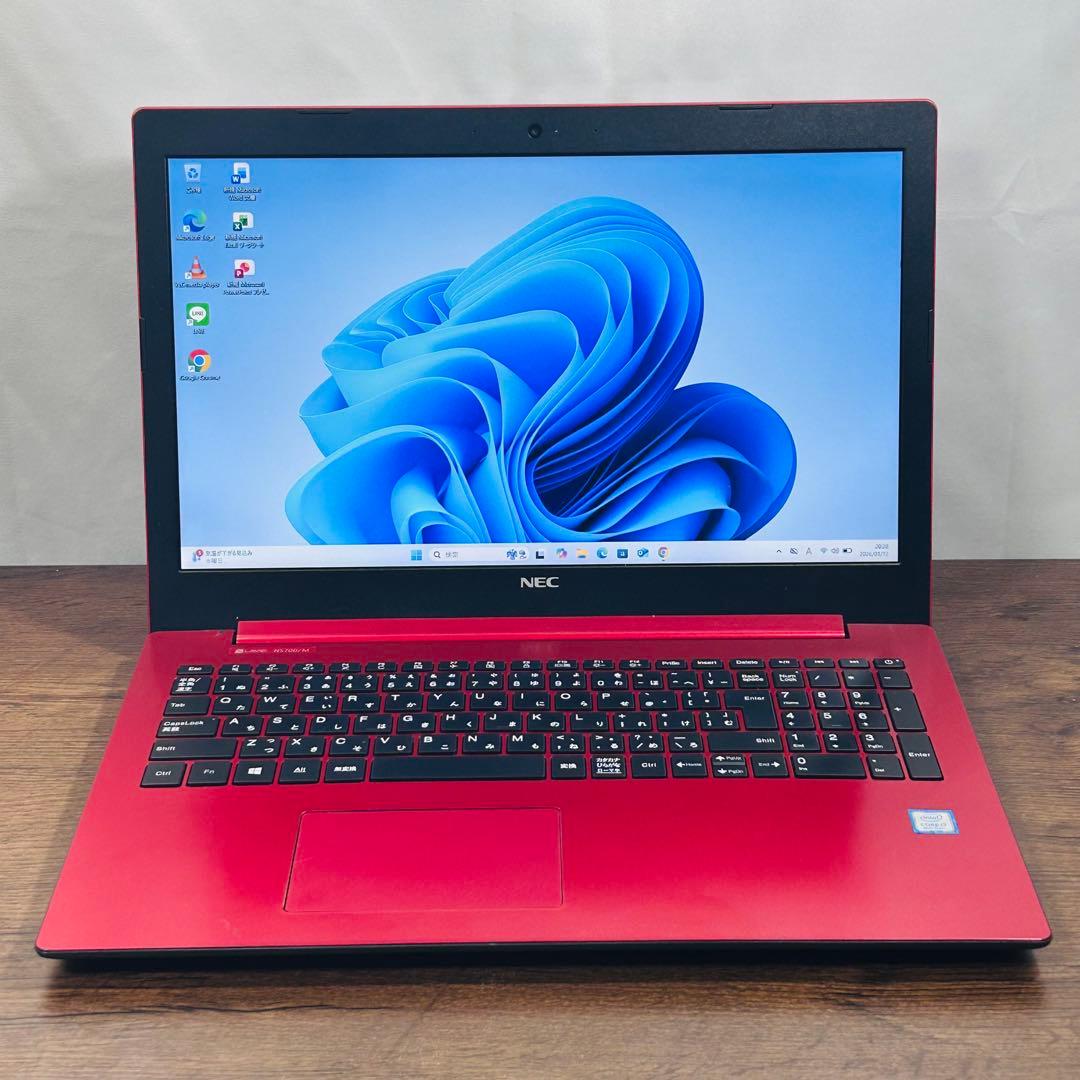 高性能i7 第8世代ノートPC SSD512/16GB オフィス付き NEC