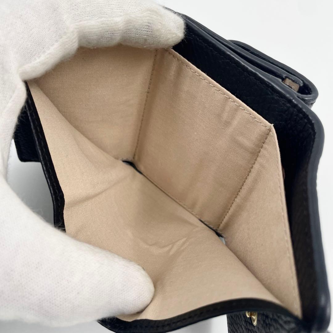 【✨美品】 クロエ 三つ折り財布 アルファベット スモールトリフォールド 黒
