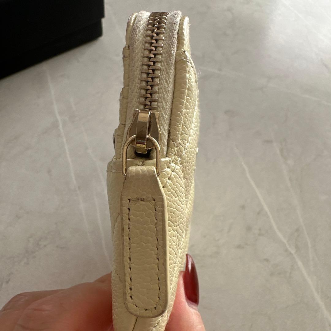 【希少カラー】シャネル　キャビアスキン　ケース　ミニ財布　カードケース