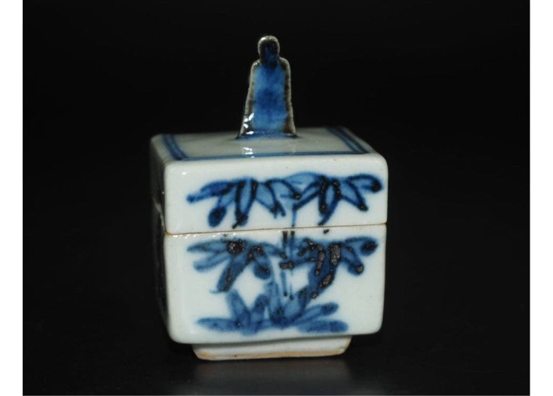 送料無料　九谷名工 須田菁華作陶　臨済宗相国寺派七代管長 有馬頼底作画香合共箱