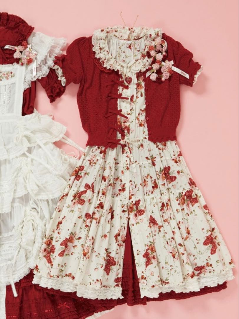 ピンクハウス❤️【未使用】リボンブーケシリーズ ハート型リースコサージュ❤️