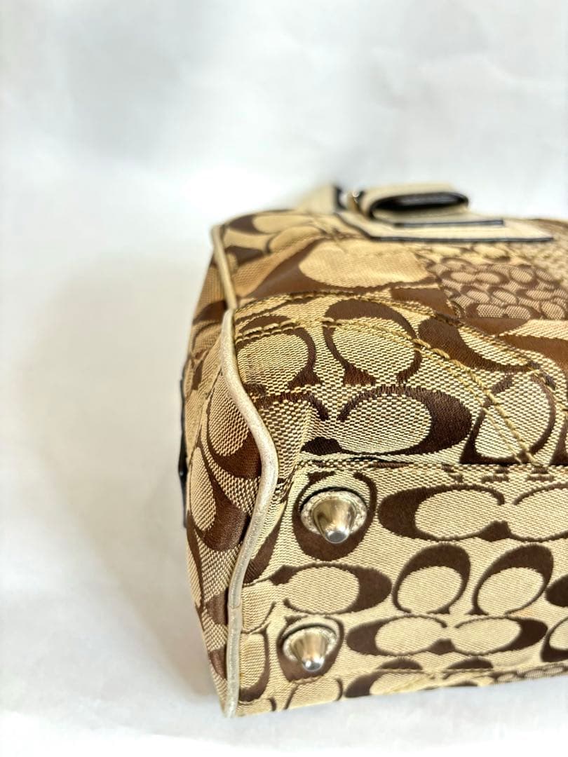 COACH シグネチャー　パッチワーク　ボストンバッグ　Y2K