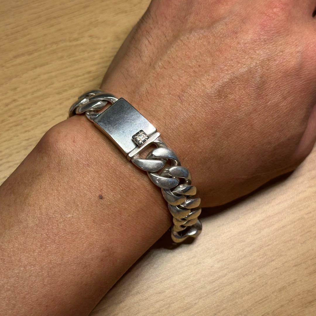 8本　重厚 67g ヴィンテージ メキシカンチェーンブレスレット　シルバー925