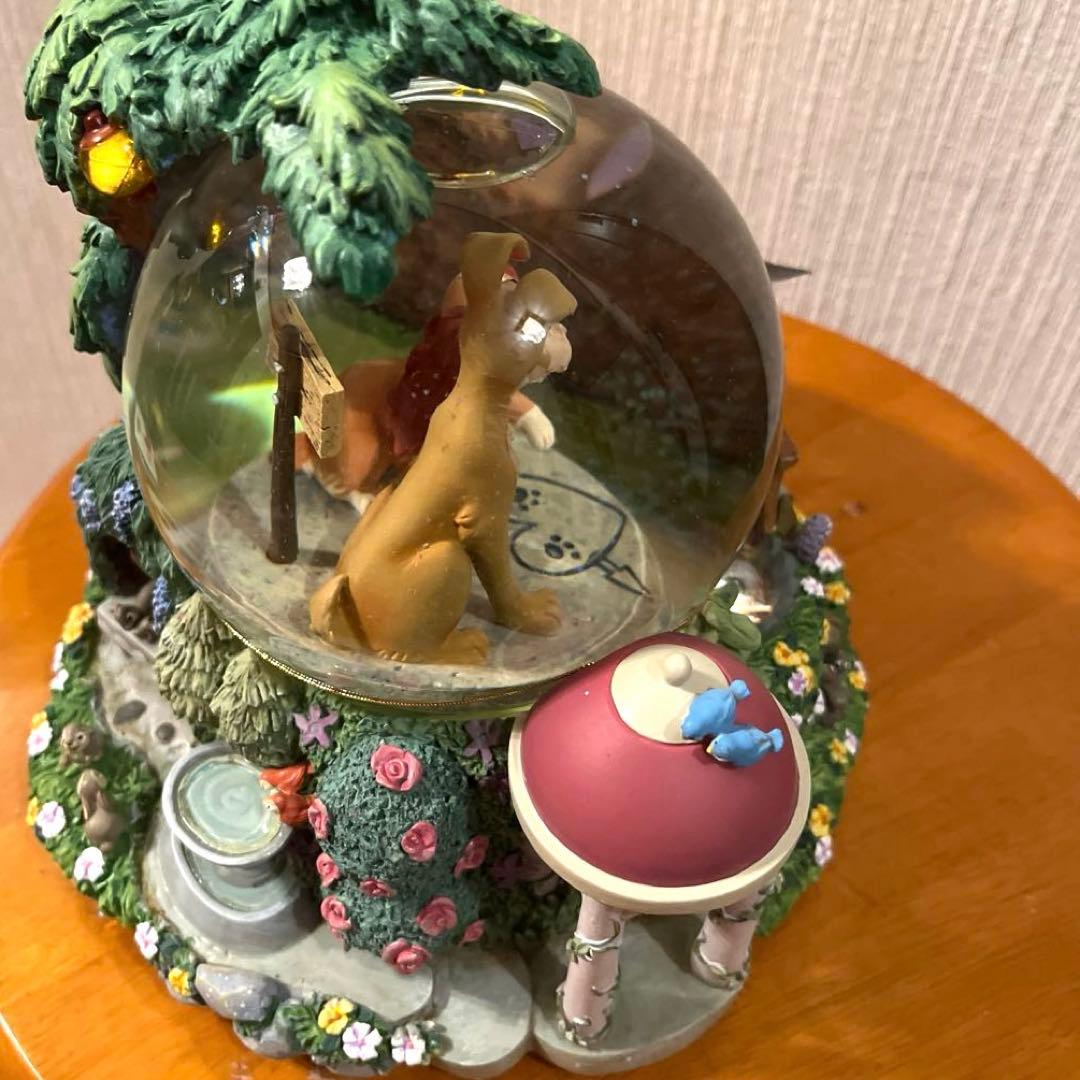 ディズニーストア　わんわん物語Lady&Trumpスノーグローブ　オルゴール付き