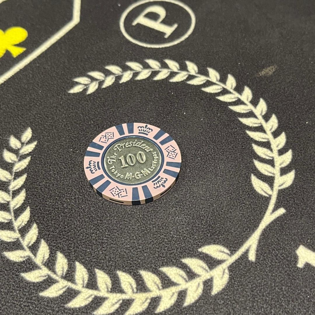 22 MGM社正規品 カジノチップ 100枚 100$ ポーカーチップ  H26