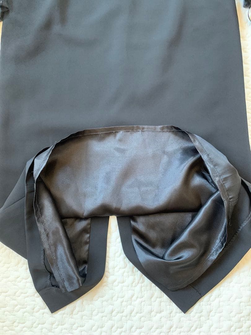 niana ドットチュール切替ワンピース S 黒 2WAY仕様　パーティー結婚式