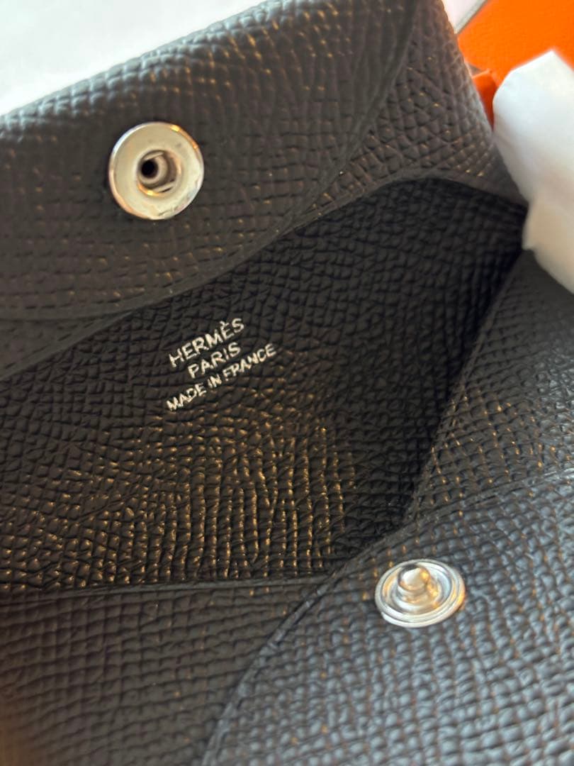 【新品】エルメス HERMES バスティア ケース 黒 小銭入れ 財布