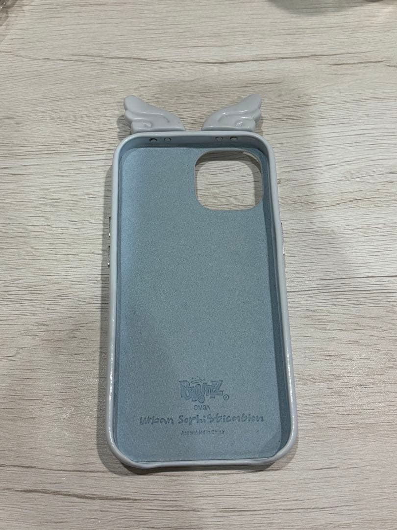 アーバンソフィスティケーション水色羽根付きスマートフォンケース