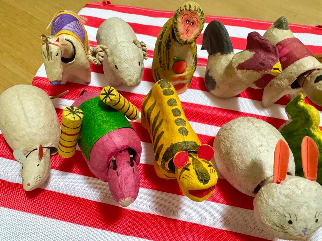 【美品】★仙台張子★新品未使用　十二支セット　たかはしはしめ工房　お正月飾りに