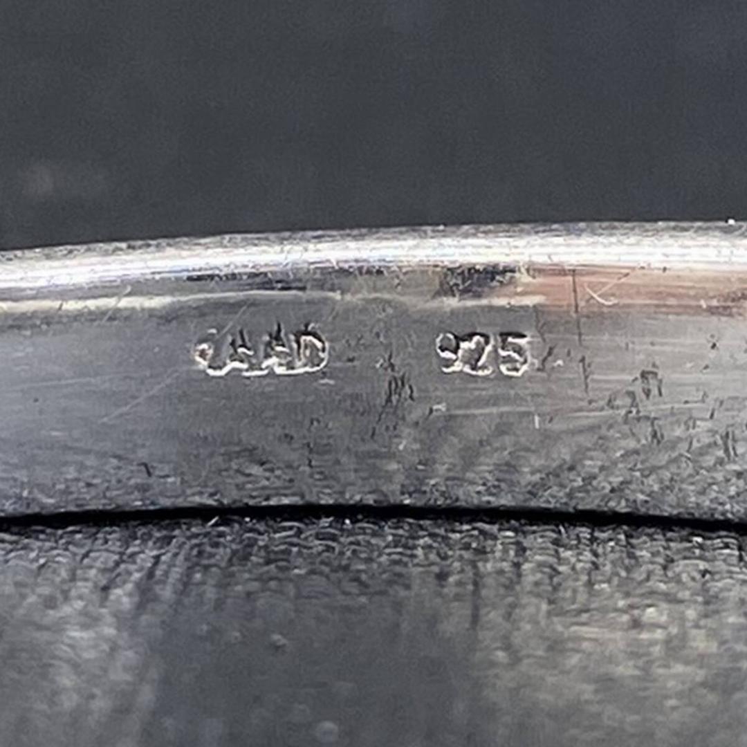 SAAD シルバー925 サンシンボル アラベスク スクエア バングル