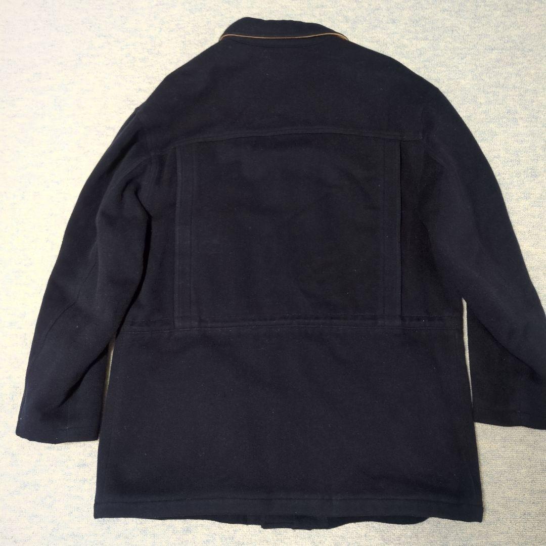 バーバリーズ ウール スタンドカラーブルゾン カシミヤ混 ノバチェック ネイビー