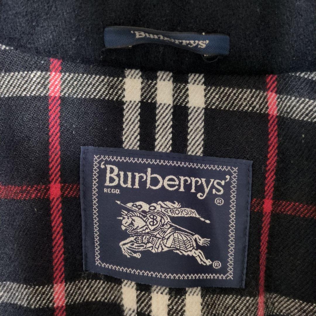 バーバリーズ ウール スタンドカラーブルゾン カシミヤ混 ノバチェック ネイビー