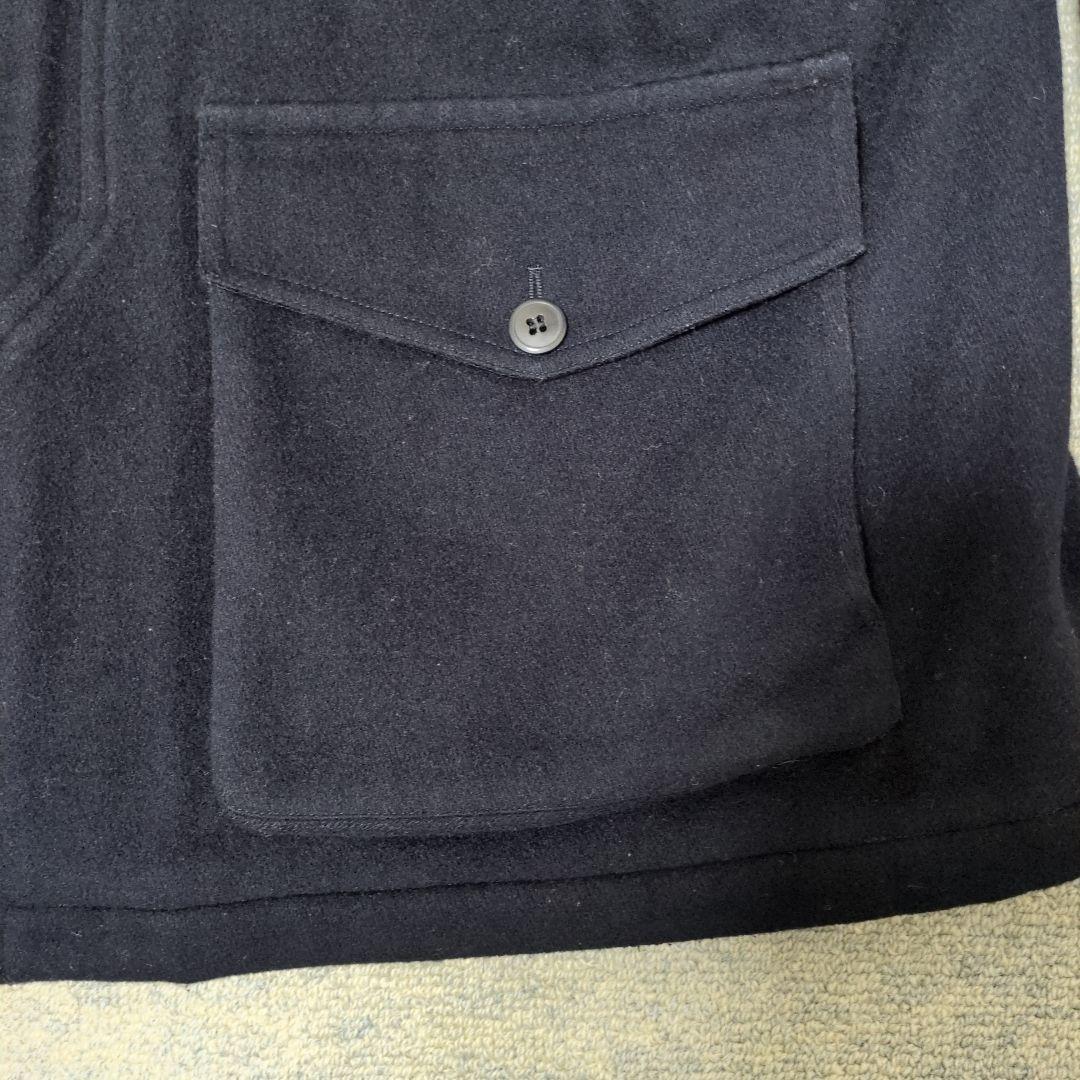 バーバリーズ ウール スタンドカラーブルゾン カシミヤ混 ノバチェック ネイビー