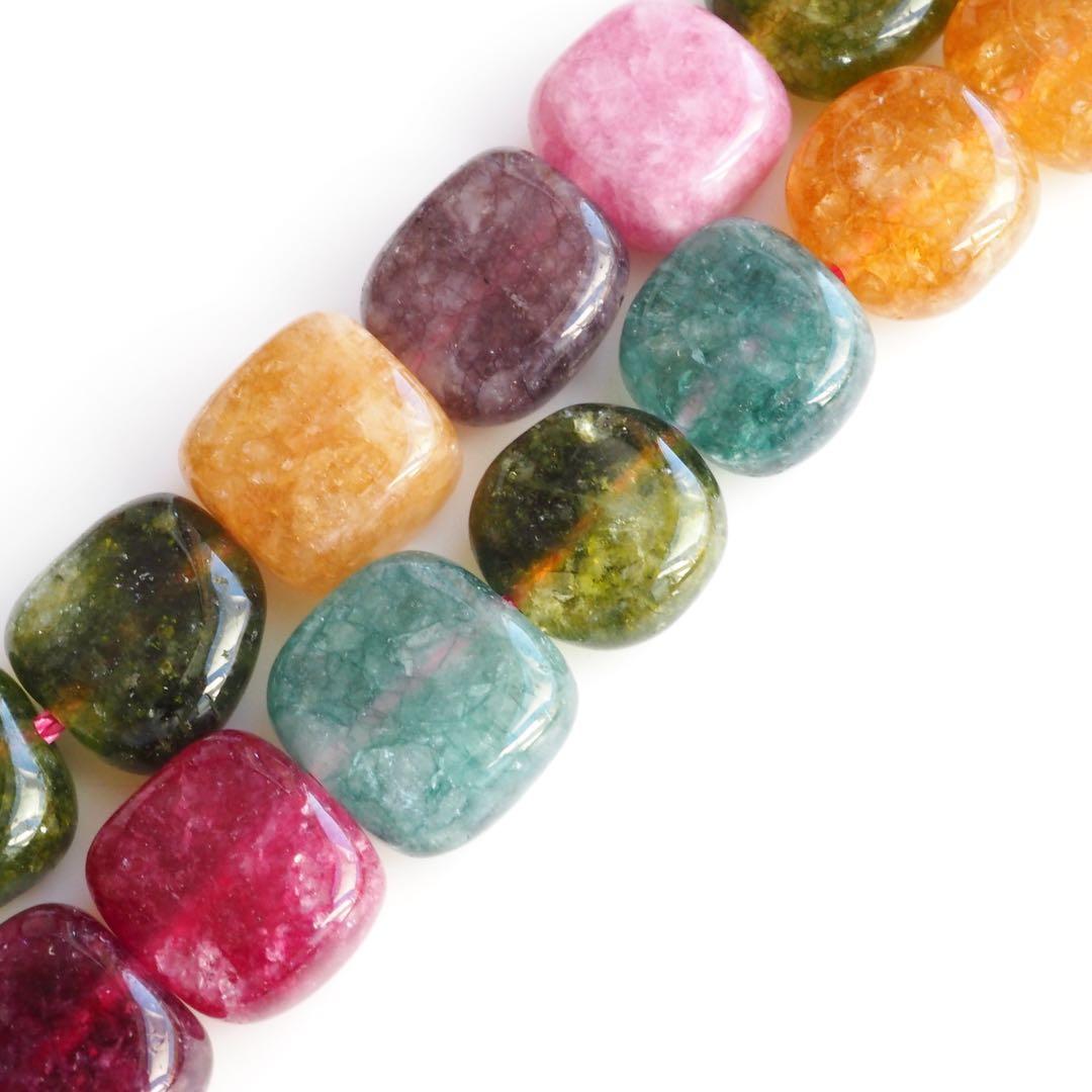 【はくとん( 'ω')ŧ‹\"ŧ‹\"】天然翡翠マルチカラーゴムブレスレット