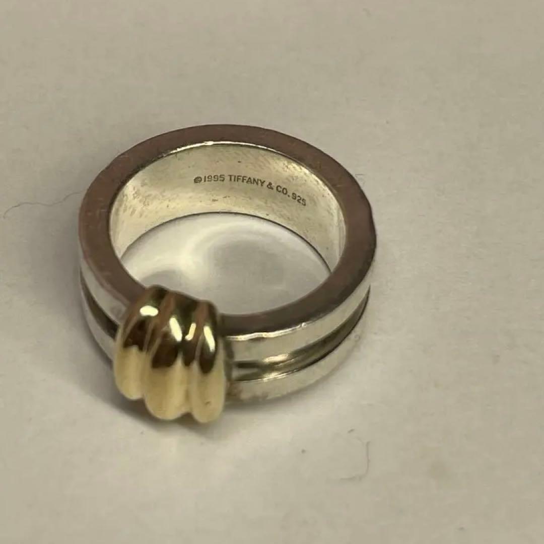 【中古】ティファニーリンググルーブドウィズ3ロウリング 約7号