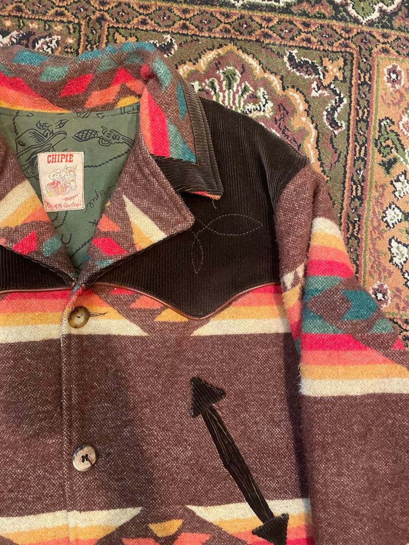 希少・レア CHIPIE フィールドジャケット ブルゾン L ネイティブ柄