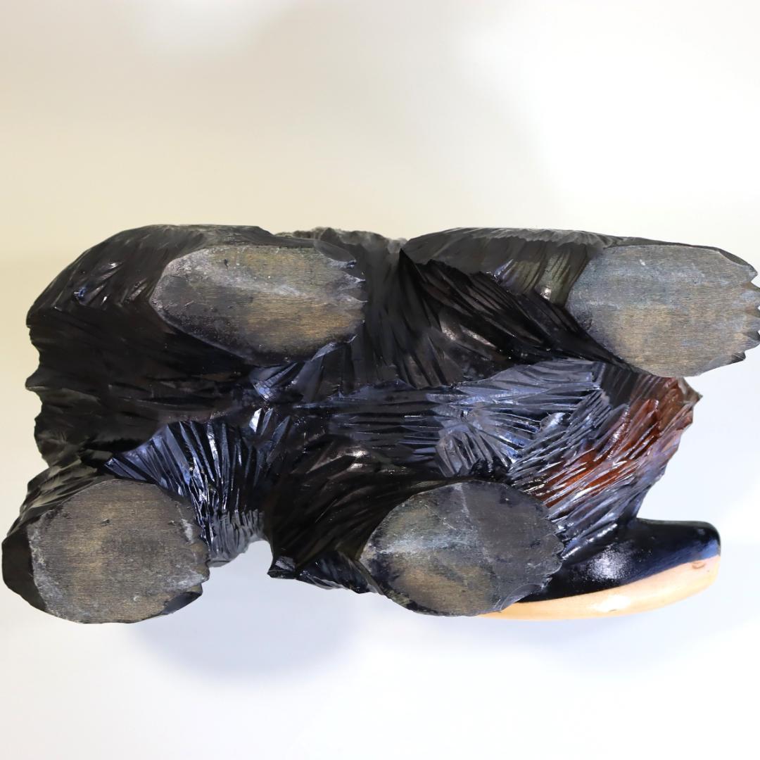 木彫り熊　斎藤実光 作