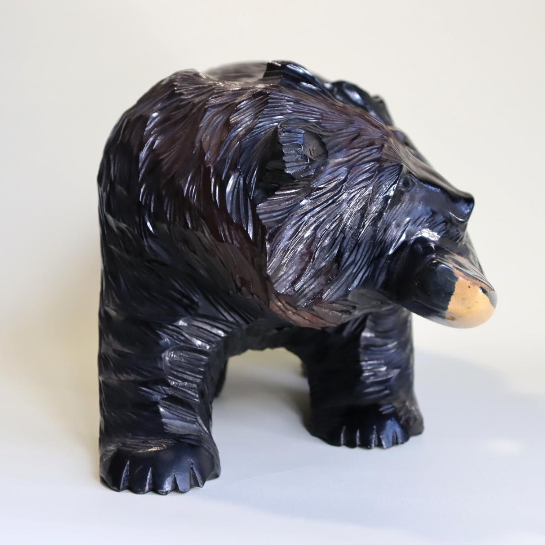 木彫り熊　斎藤実光 作