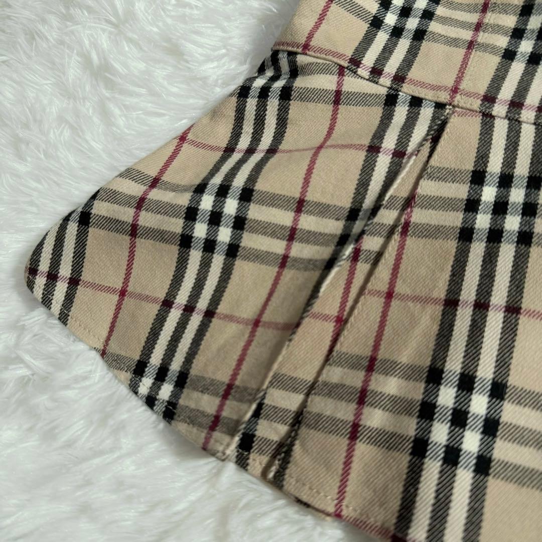 バーバリーブルーレーベル スカート ノバチェック ギャザー プリーツ