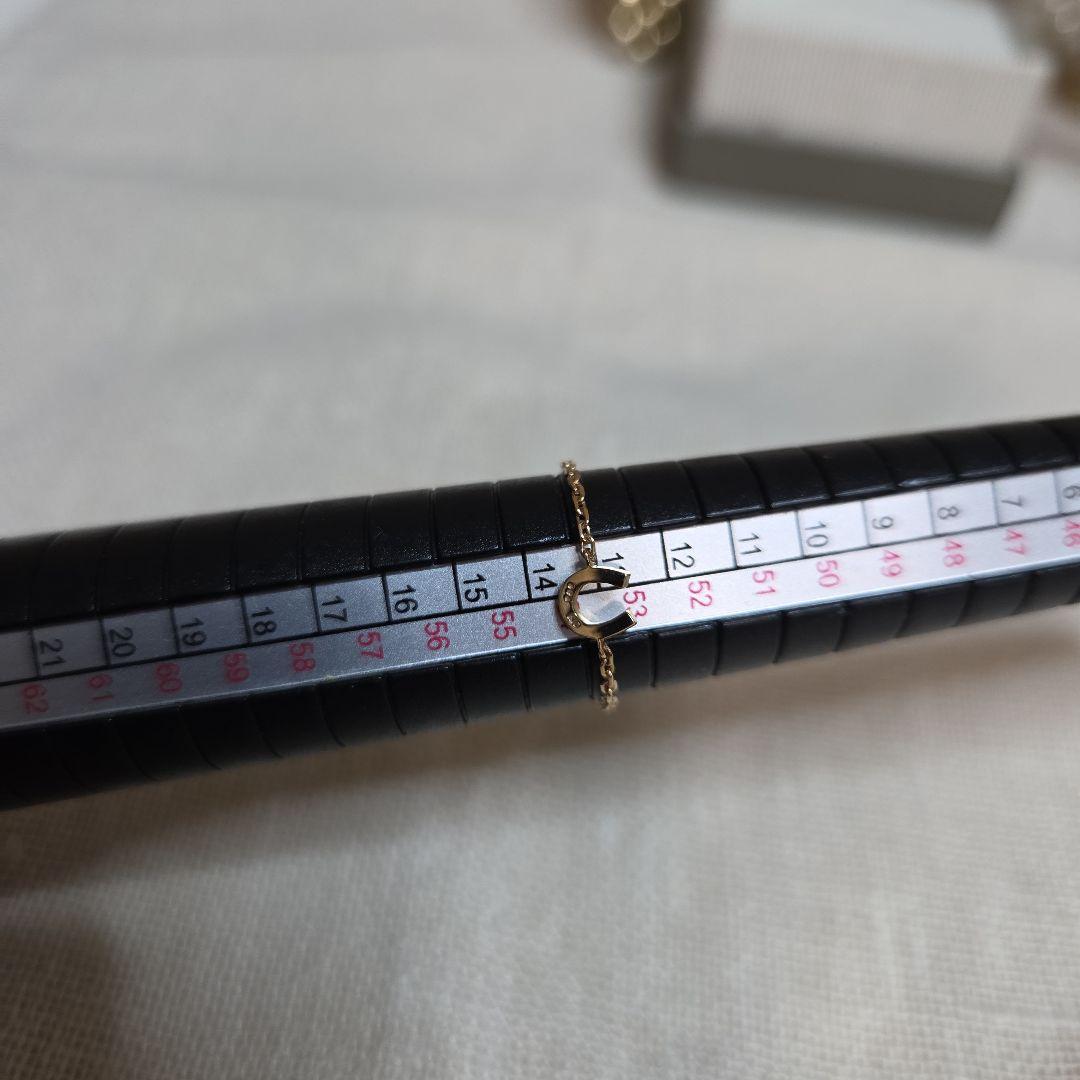 K10YG ホースシュー ダイヤ リング