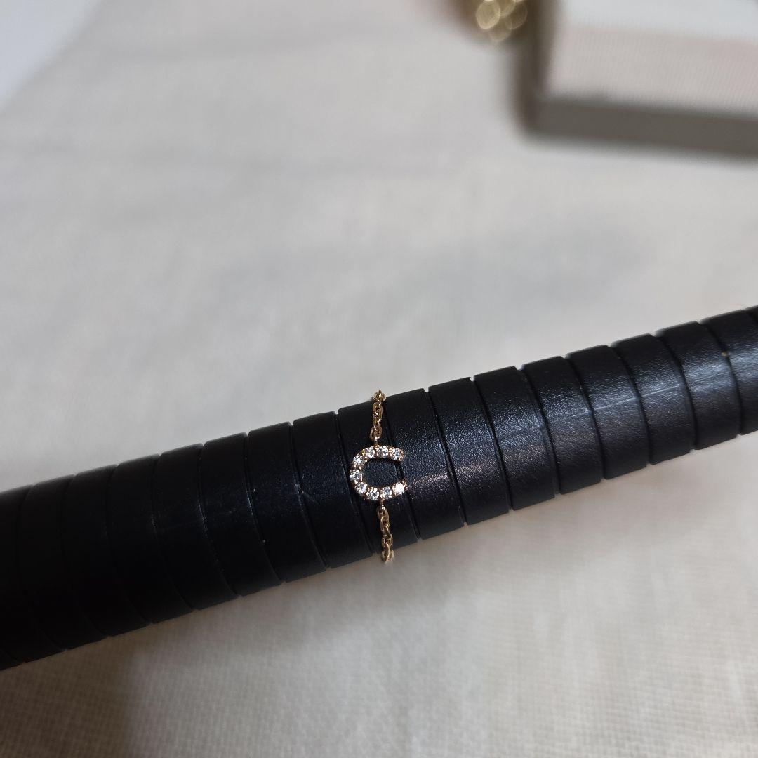 K10YG ホースシュー ダイヤ リング