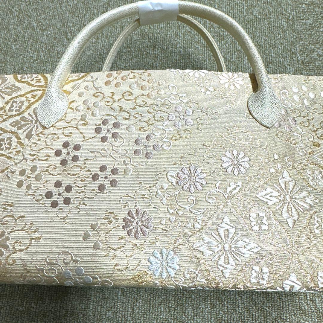 新品未使用 ！！特別セール！！京都 西陣 正絹 帯使用 利休バッグ　251114