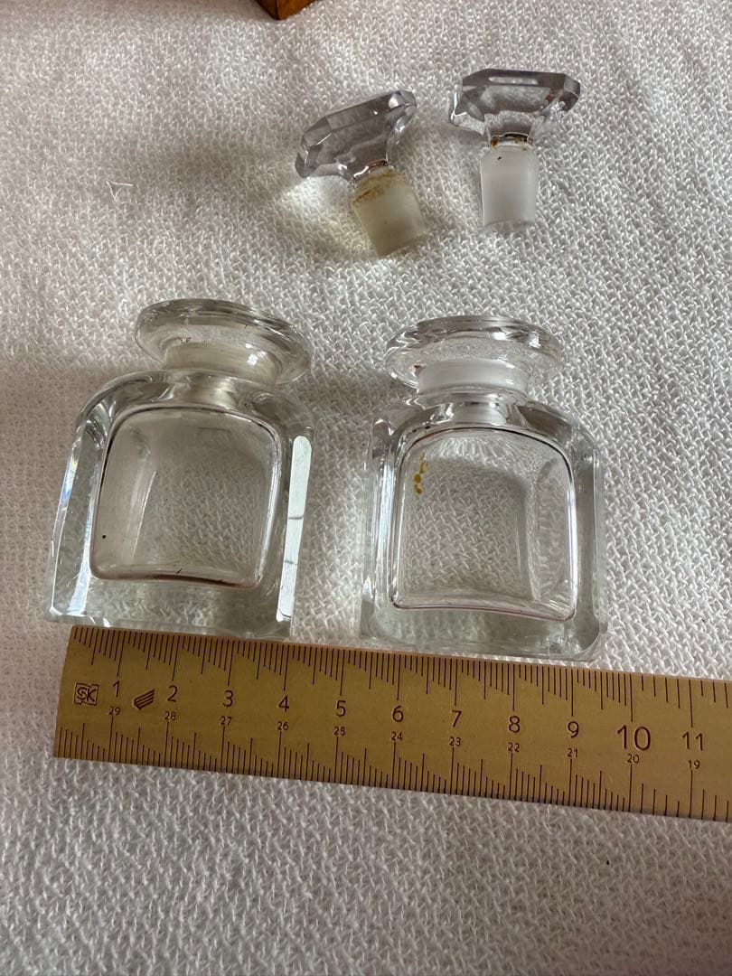 1850年代つけペンバコ、クリスタルインク瓶、螺鈿箱