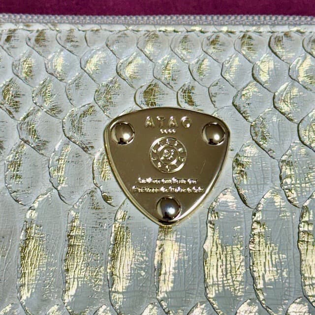 ATAO アタオ ミリモ パイソン HAKU アイボリー ミニ財布