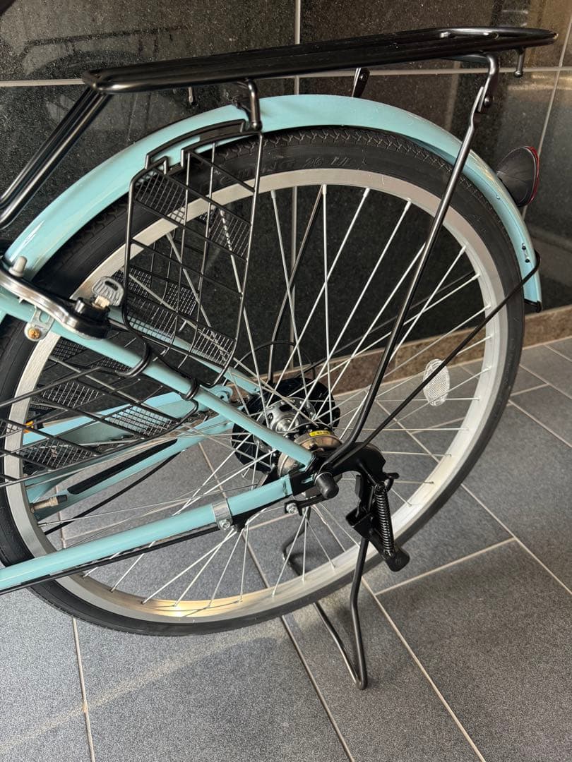 シティサイクル ブルーグレー　シオノ　26インチ　バスケット付き