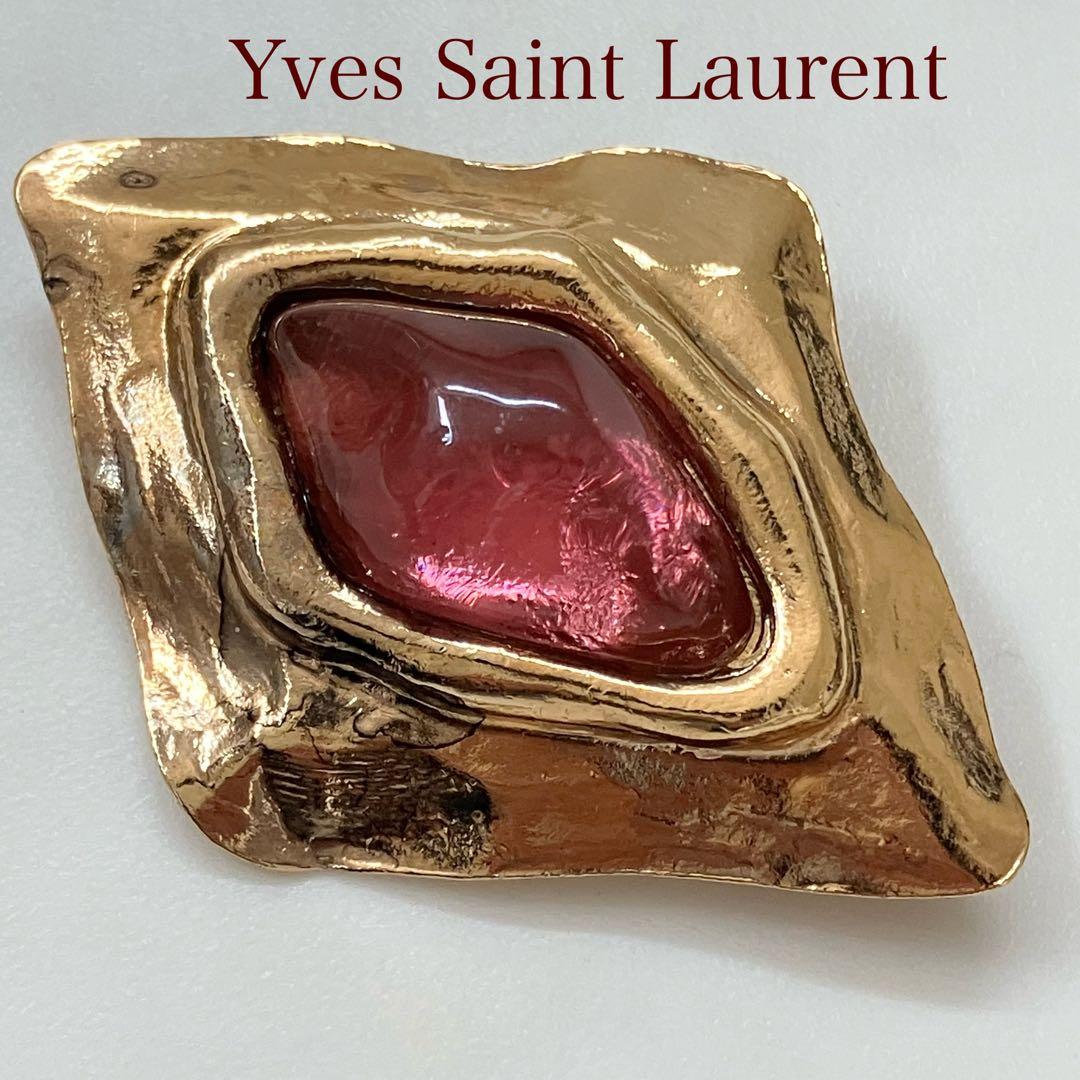 Yves Saint Laurent✨イブサンローラン　ブローチ　カラーストーン