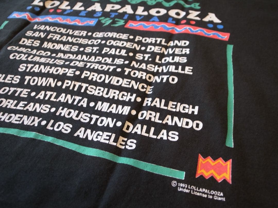 XL 93年 Lollapalooza Tシャツ ロラパルーザ