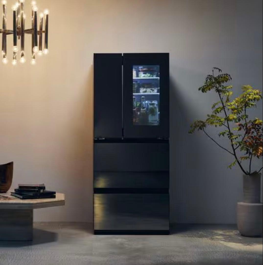 極美品 ツインバード 中身が見える冷蔵庫　フレンチドア 4ドア 冷凍冷蔵庫