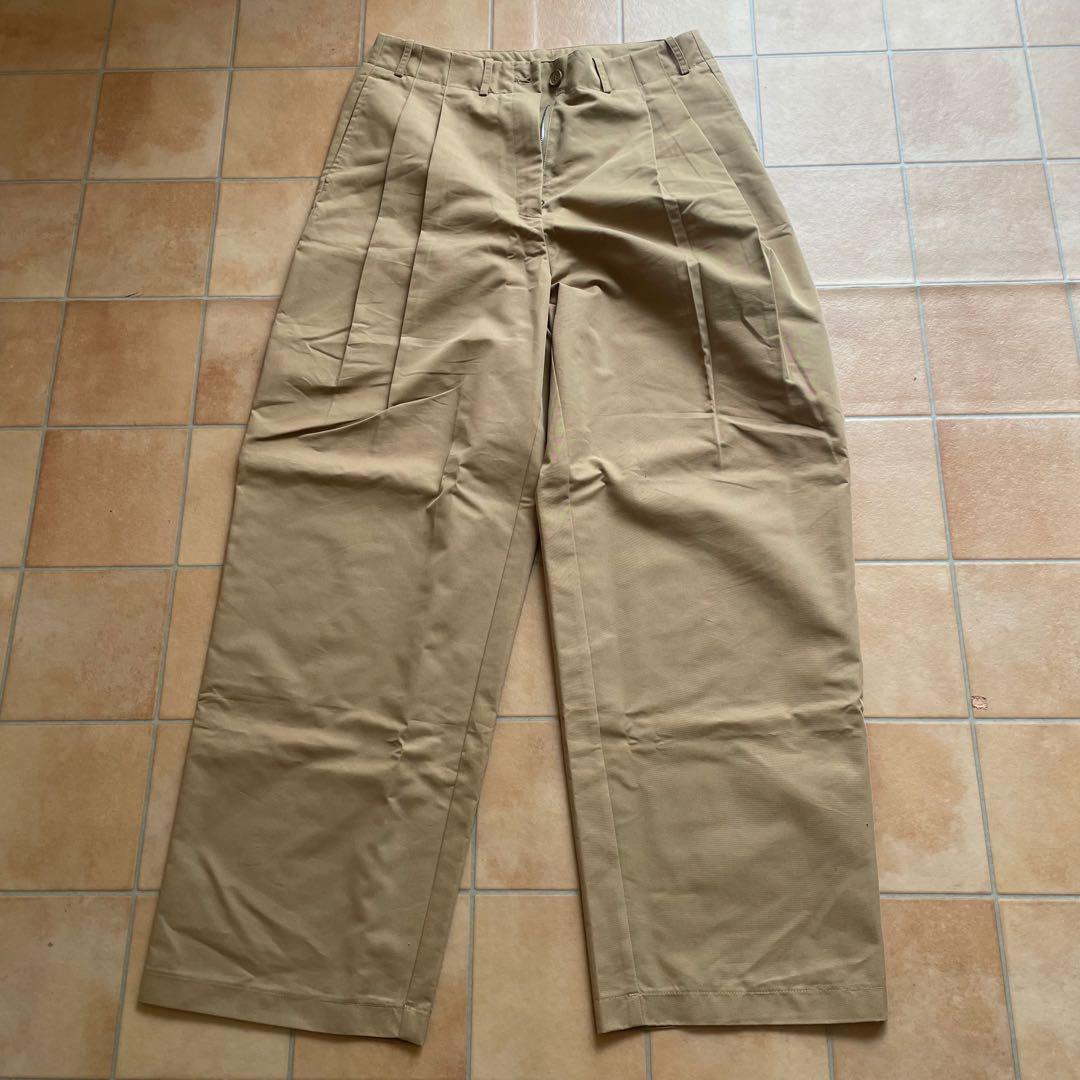 wangwang (タック入りワイドパンツ　ベージュ)