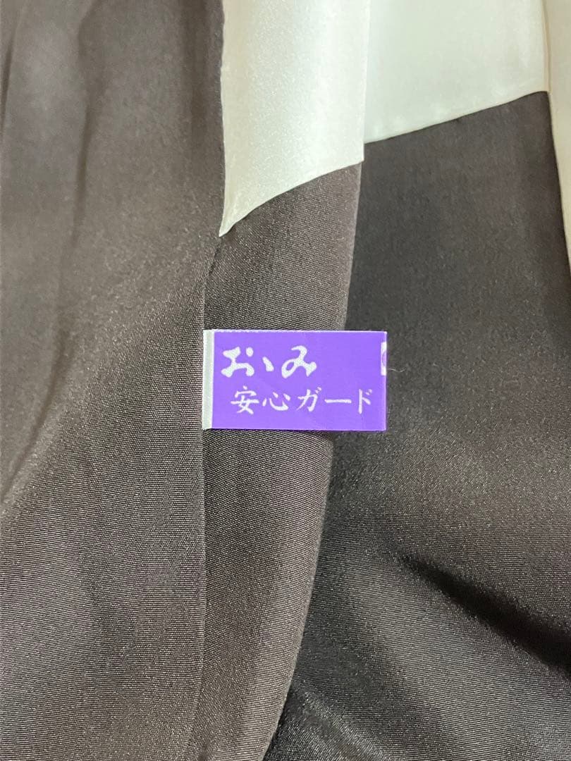 結城紬 はたおり娘 小紋 正絹 縦縞 美品 イ6477