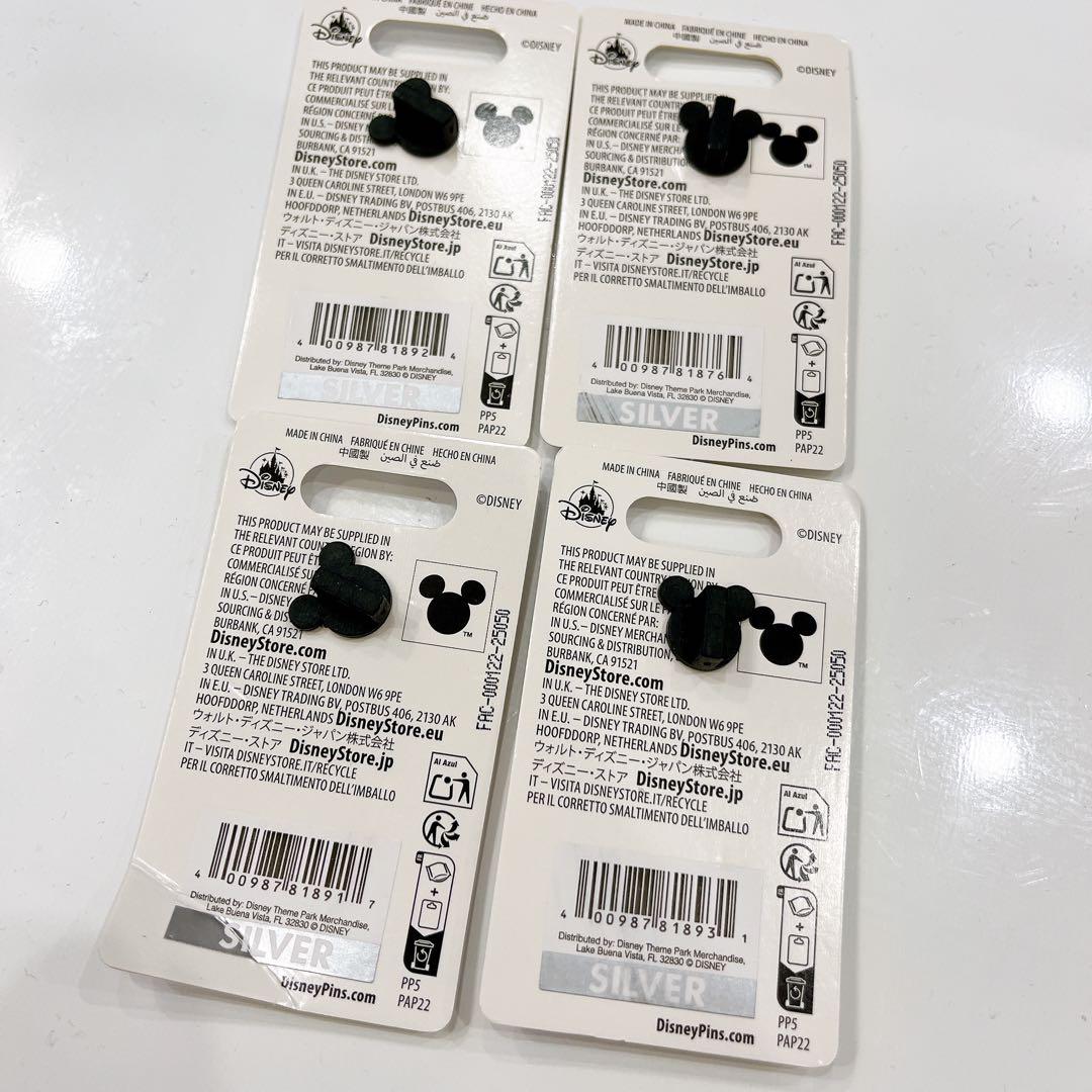 【日本未発売】WDW ピンバッジ 4点セット 4大パーク限定