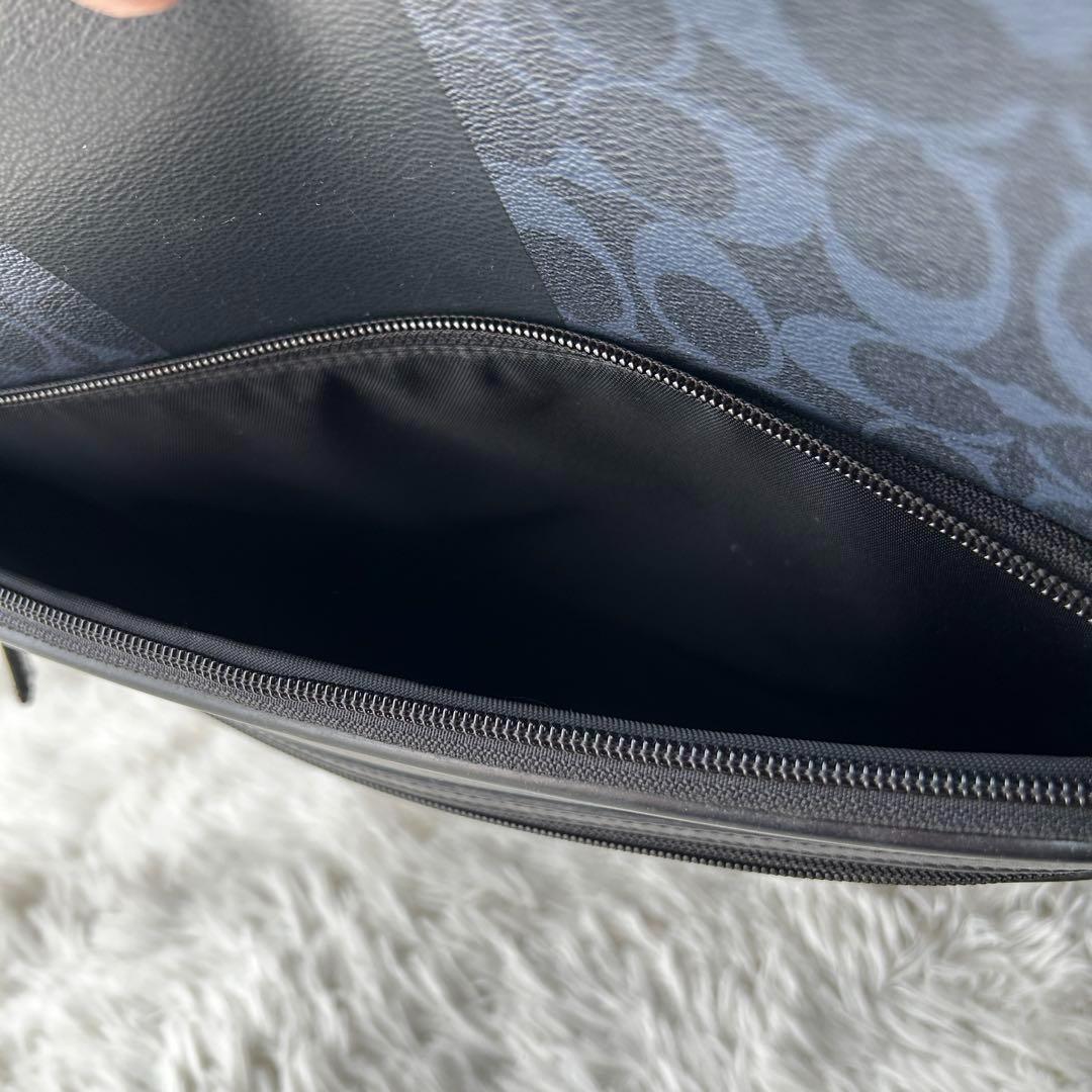 ⭐︎人気⭐︎COACH PVC シグネチャー スーツケース 2泊３日 ネイビー