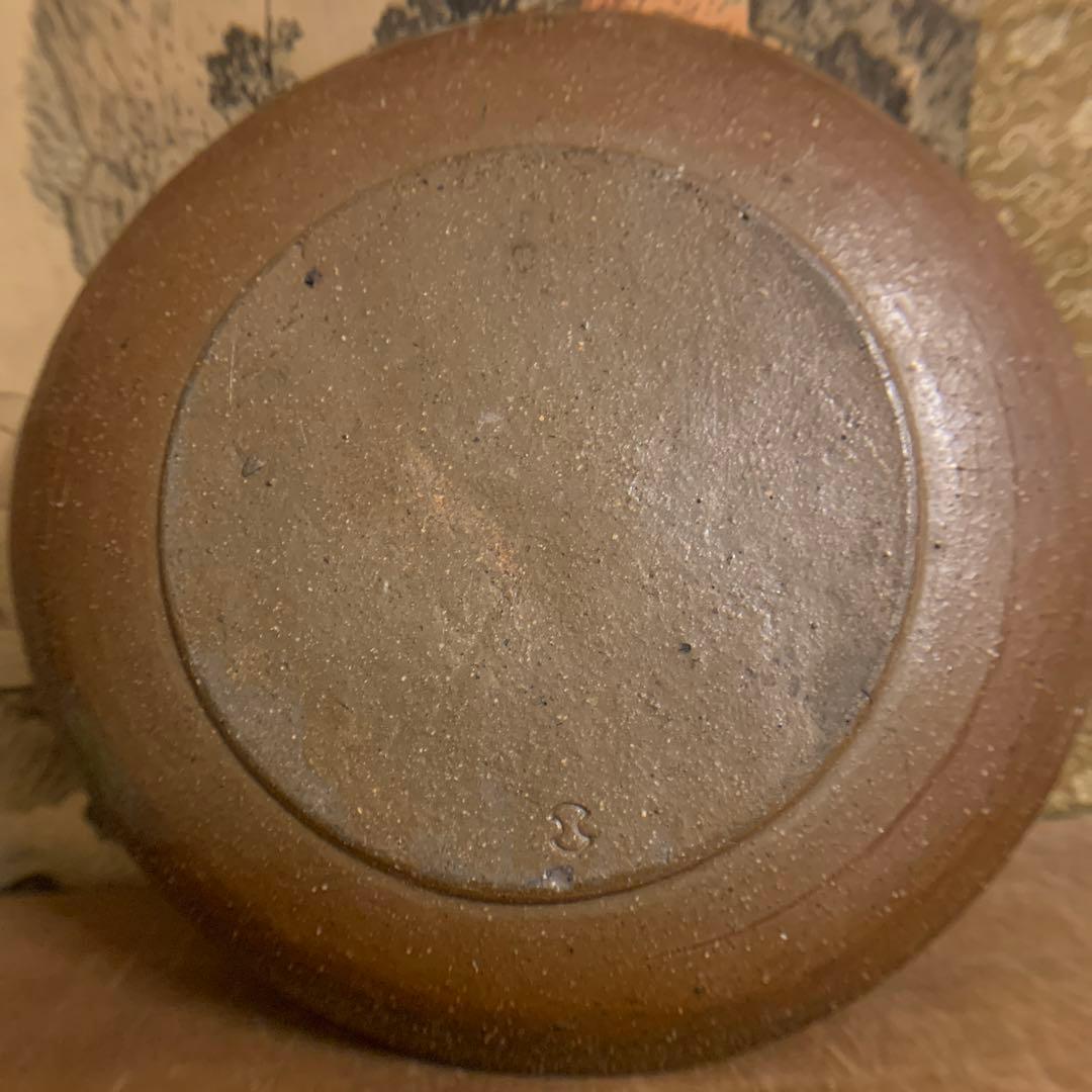 備前焼　金重陶陽 大皿 分銅印　カセ胡麻 大珍品 242