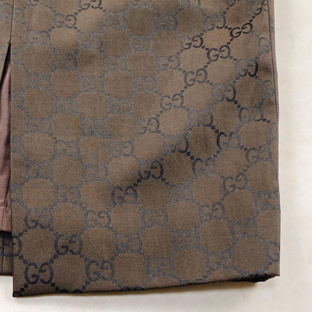 極美品 GUCCI GG柄 モノグラム スカート フロントポケット 40 L