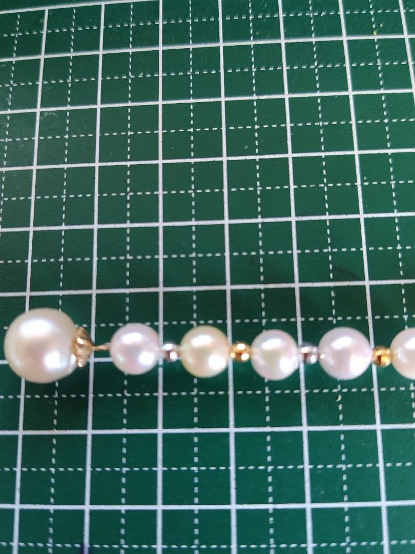 アコヤ真珠、あこやベビーパール、アコヤ芥子パールの、Y字ネックレス