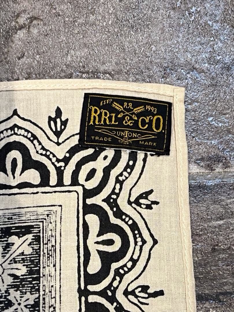 【希少/archive】新品同様DOUBLE RL バンダナ大判スカーフハンカチ