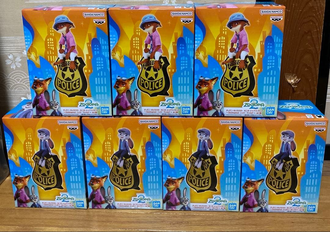 ズートピア2　モニタートップフィギュア　ニック & ジュディ　7体セット