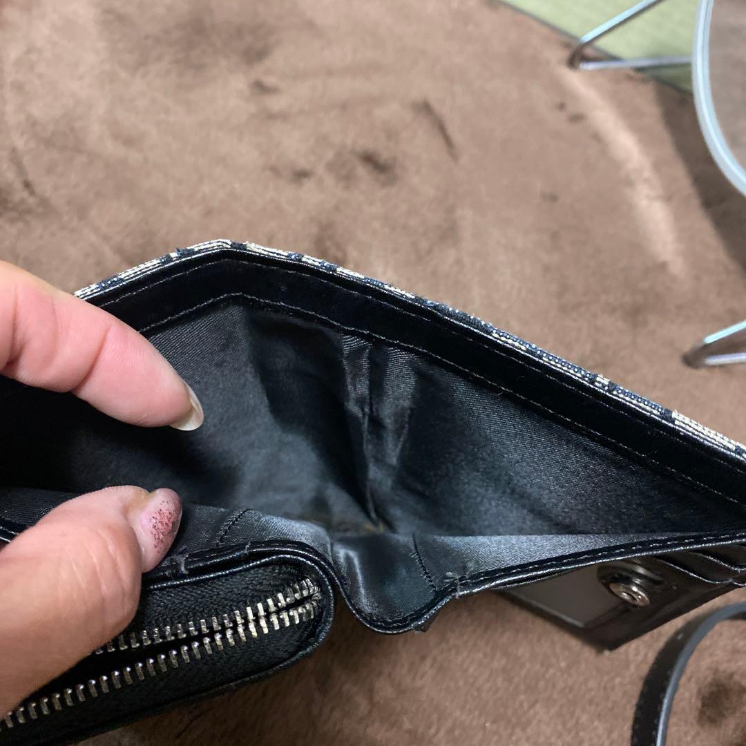 Christian Dior 三つ折り財布 ロゴパターン