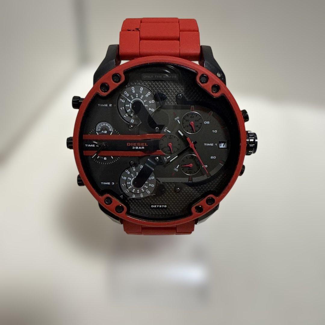 DIESEL DZ-7370 Mr. Daddy2.0 赤 クロノグラフ
