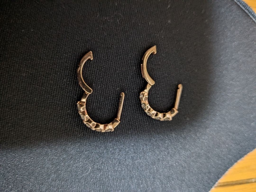 TSUTSUMI K10ダイヤモンドフープピアス