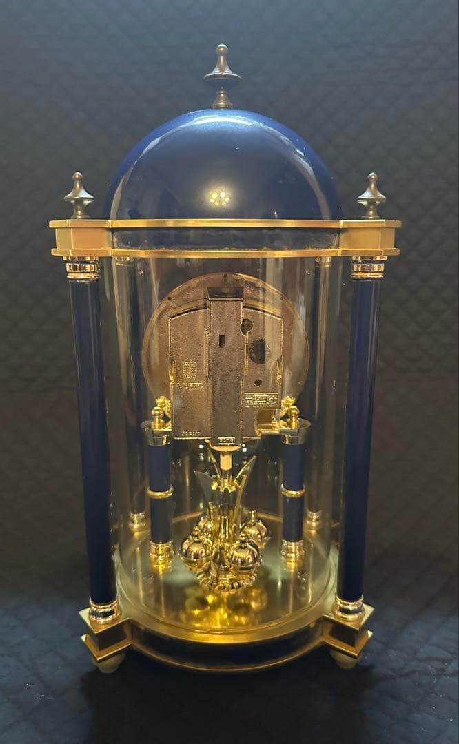 回転飾り時計 MASTER LAUREL 置時計 不動品