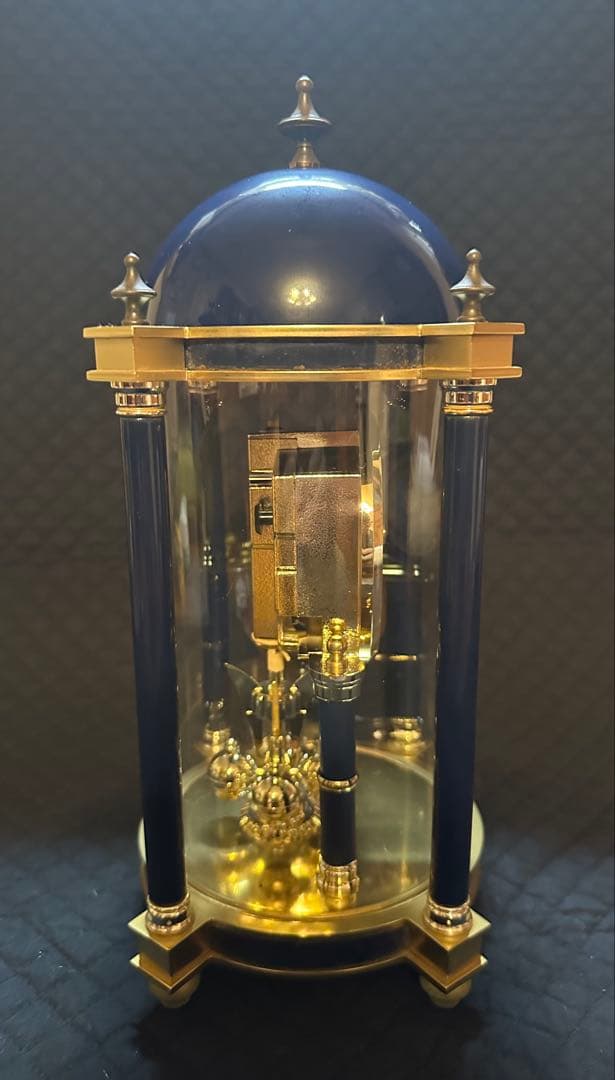 回転飾り時計 MASTER LAUREL 置時計 不動品