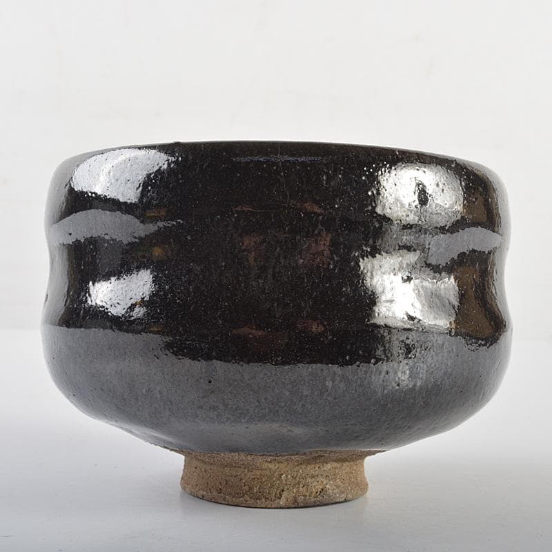 茶道具　楽吉左衛門　黒茶碗　共箱　V　R7133