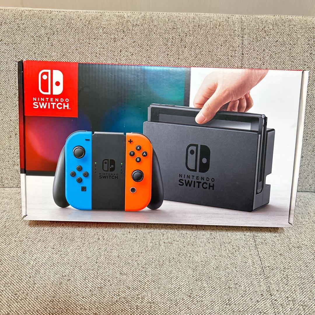 【美品】 Nintendo Switch 本体 ネオンブルー/レッド 完備品