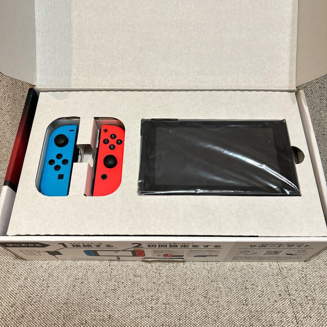 【美品】 Nintendo Switch 本体 ネオンブルー/レッド 完備品